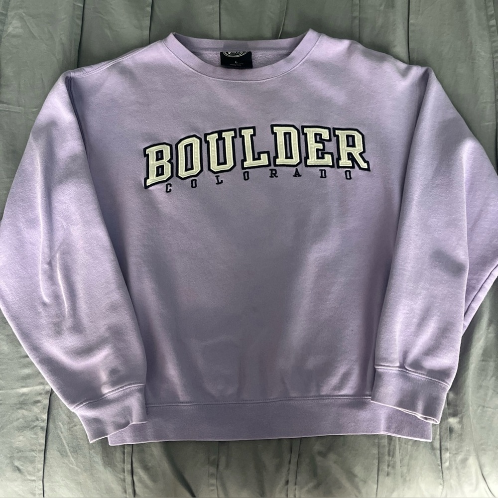 Lavender Boulder Colorado Women’s Crewneck